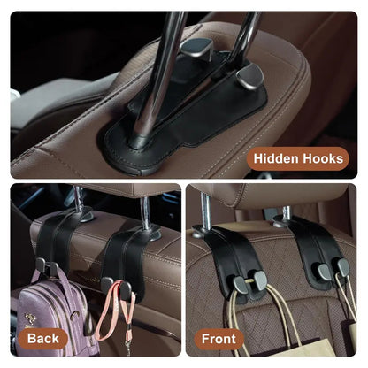 2 Pcs Car Hooks For Headrest-Adjustable  Car Organizers and Storage Accessories