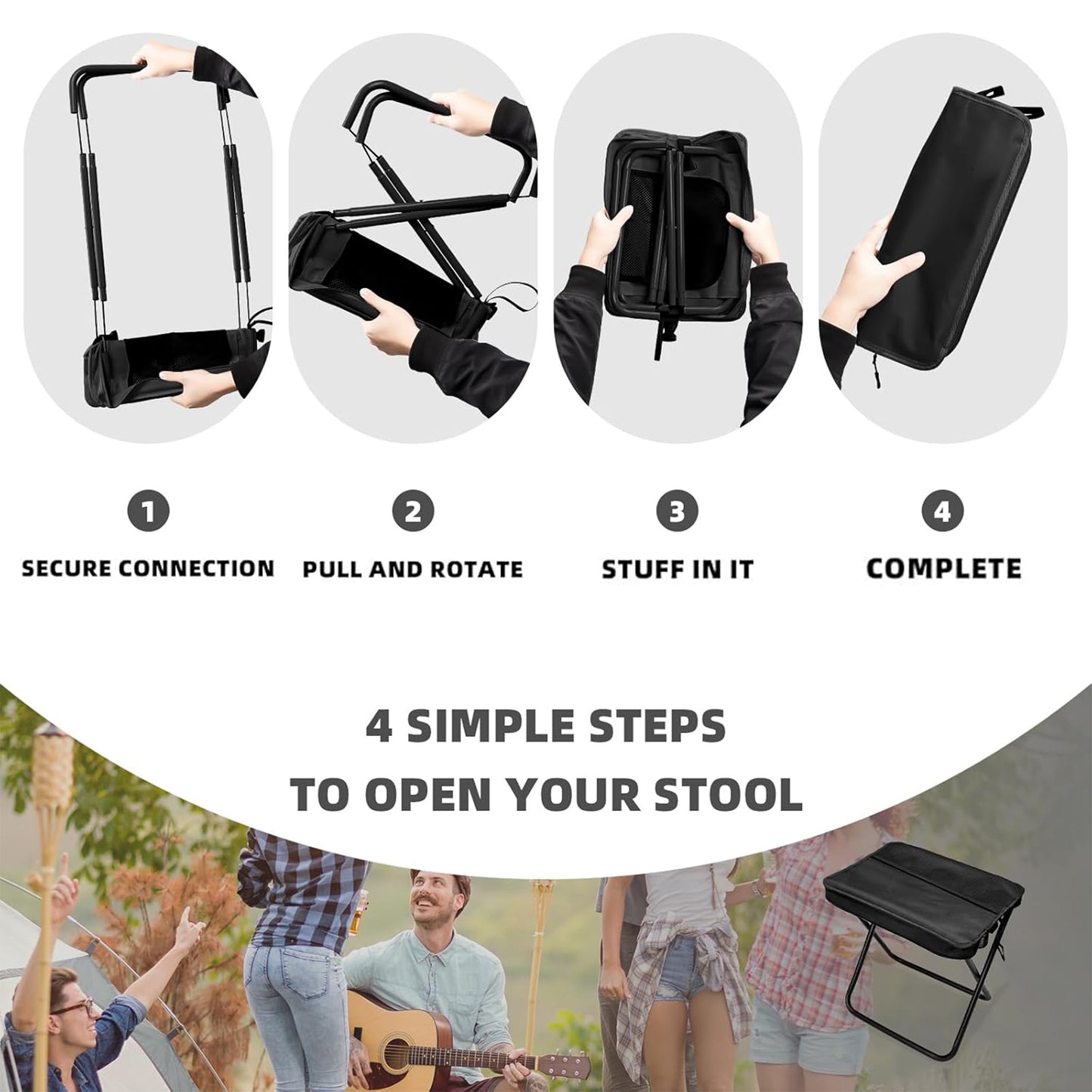 Multi-Use Foldable Camping Stool – Sturdy, Durable, And Compact