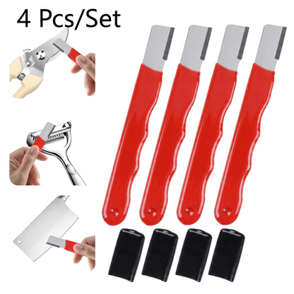 4 PCS Garden Tool Pruning Shear Blade Sharpener