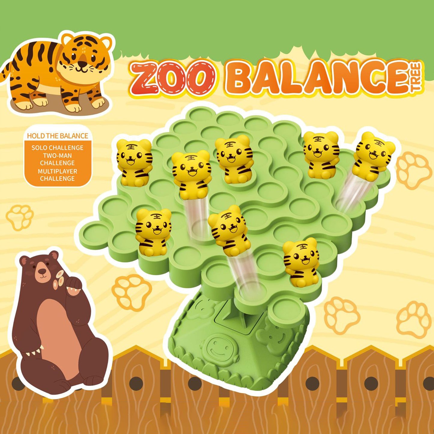 3D Balance Tree Game Stacking Board Toy for Family Party Gift Kids 3+ Adults