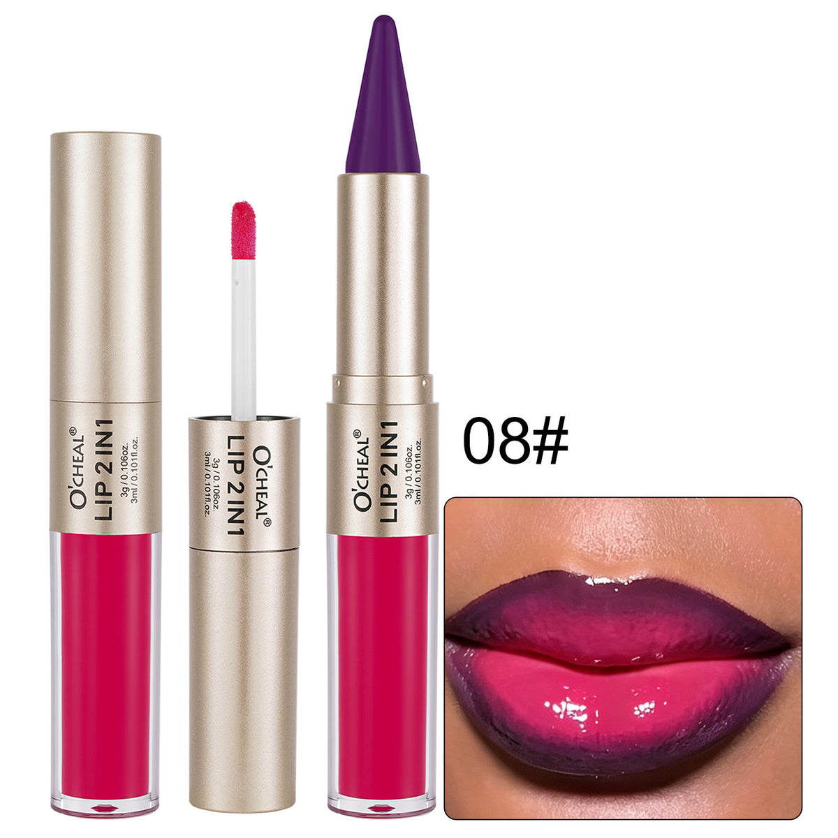 2-in-1 Double-Ended Matte Lip Liner & Lip Gloss Duo