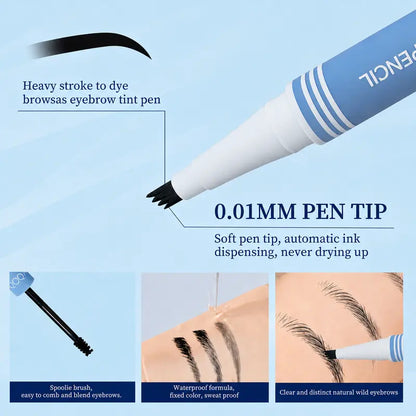 2-in-1 Waterproof Micro-Fork Brow Pen & Tinted Gel Makeups