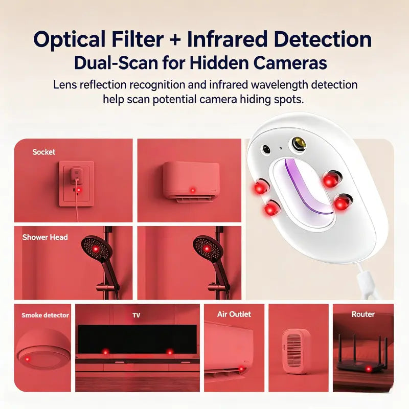 2026 Upgraded 2nd Gen Hidden Camera Detector with 3D Spatial Detection Chip