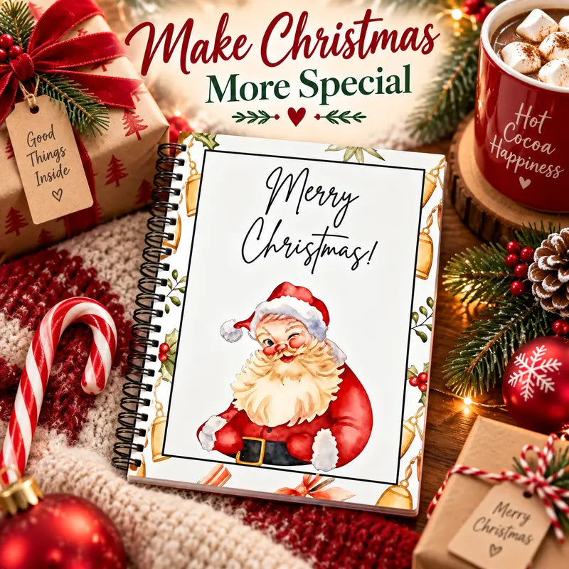 Christmas Gift Card Book-DIY Spiral-Bound Holder Book