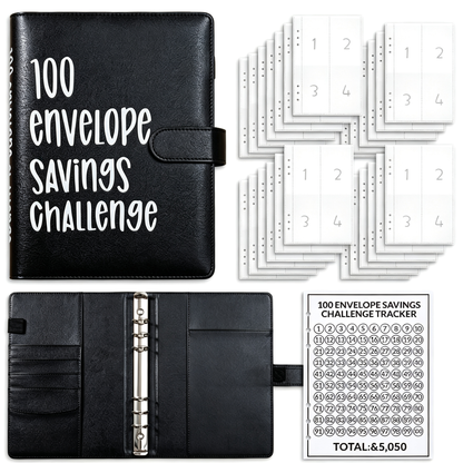 100 Envelopes Money Saving Challenge Budget Planner with Cash Envelopes