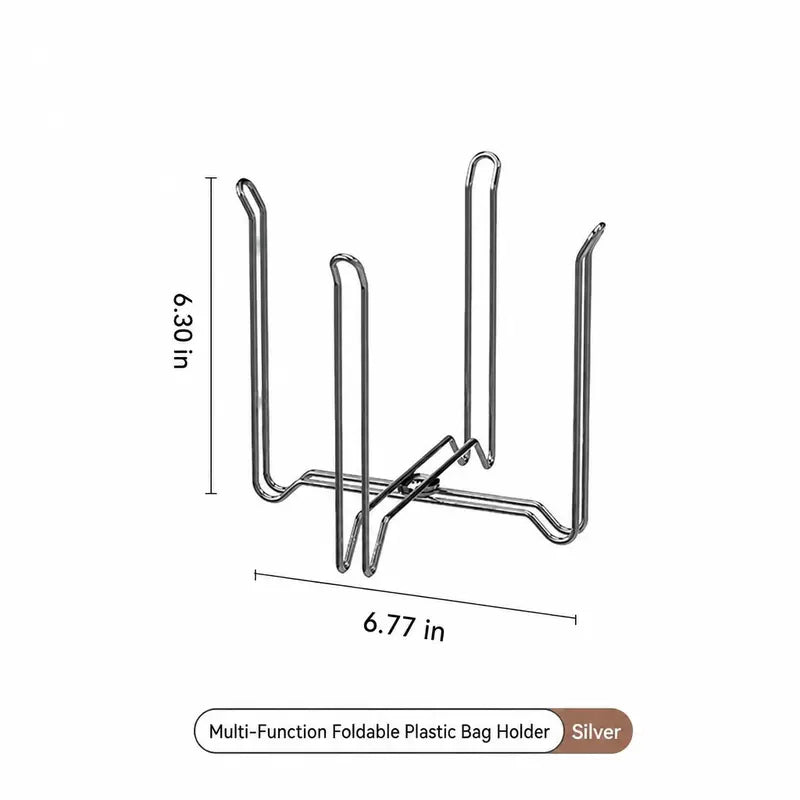 Foldable 304 Stainless Steel Trash Bag Holder
