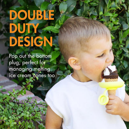 Silicone Popsicle Holders – 2-in-1 Mess-Free Ice Cream Cone Holders for Kids, Reusable & Dishwasher Safe Drip Catchers