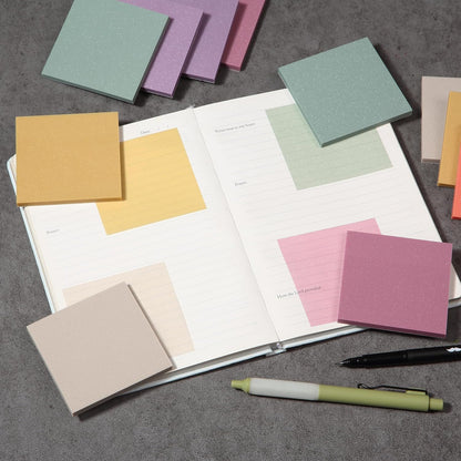 Frosted See-Through Glittered Reusable Sticky Notes,  300-Sheet