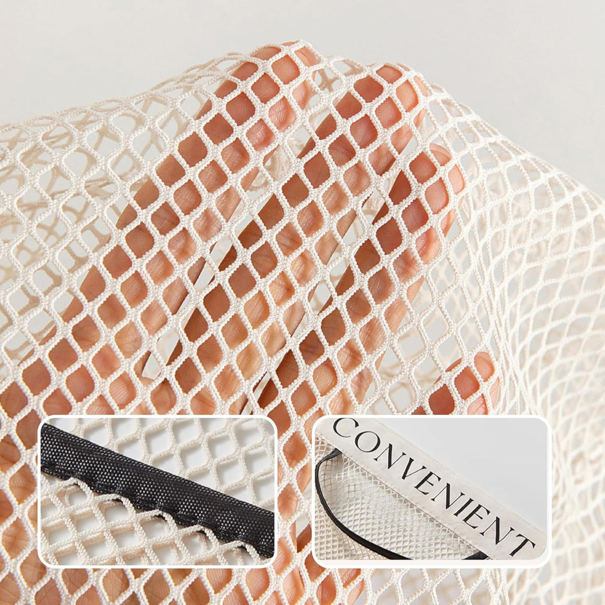 10-Pack Hanging Mesh Bags-Adhesive Storage Bags