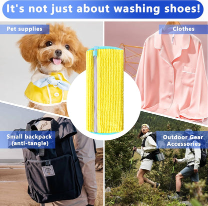 Reusable Shoe Washing Bag- Chenille Laundry Bag For Washer & Dryer