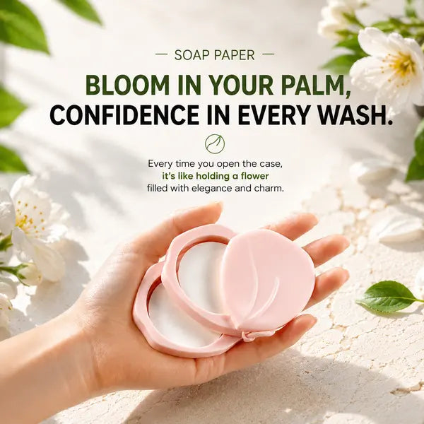 Peach-Shaped Double-Layer Portable Soap Sheet Holder