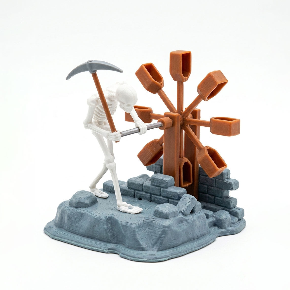 The Kinetic Helmsman: Bubble-Powered Skeleton Aquascap