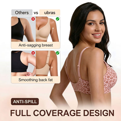 Womens Jelly Bras Wireless Deep V Bralette Comfy Push Up Tshirt Bras