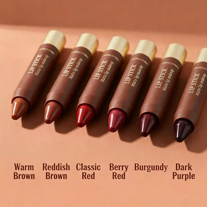 6 Matte Cream Lip Pencil Set - Long-Lasting, Waterproof And Smudge-Proof
