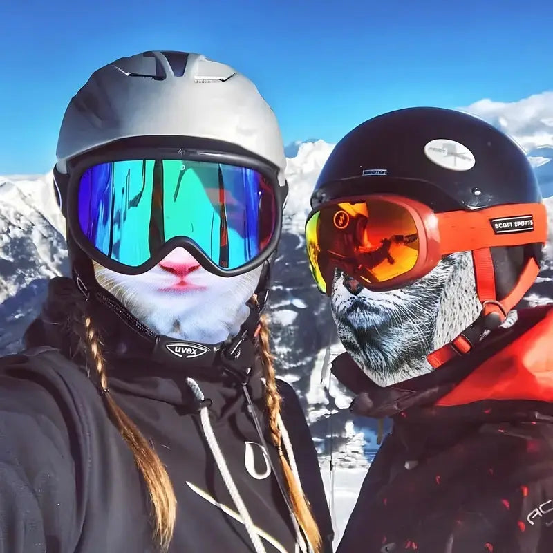 3D Printed Warm Fleece Lining Breathable Polyester Ski Mask