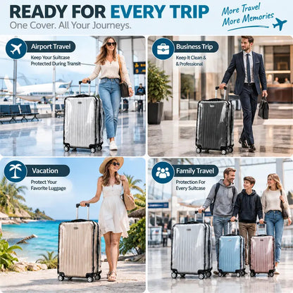 Clear Luggage Cover, Transparent Suitcase Protector-Reusable