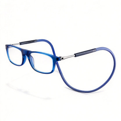 Snap Magnetic Bridge Front Connect Reading Glasses Blue Light Lens