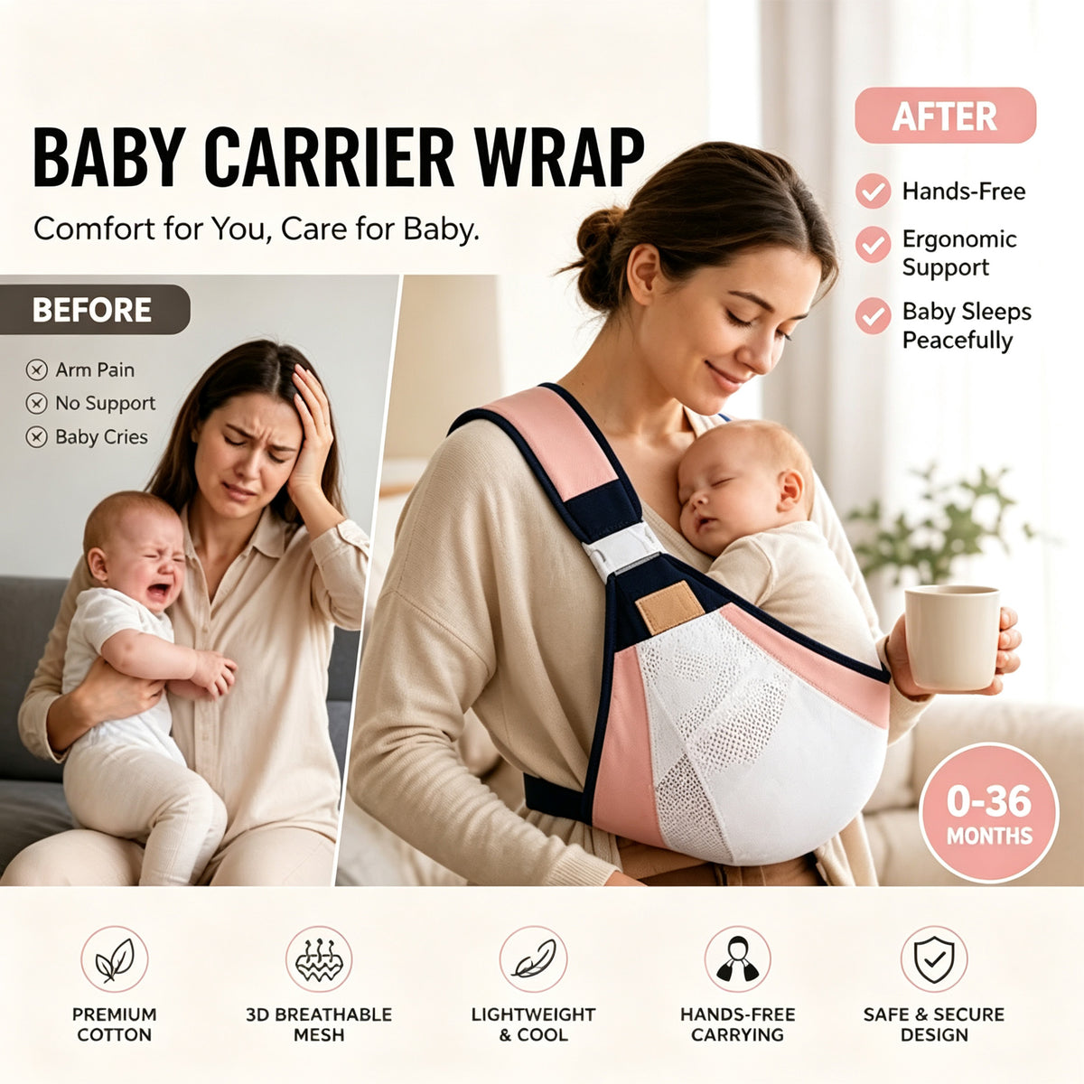 4-in-1 Breathable Carrier