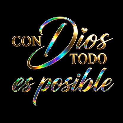 Spanish Christian Car Sticker Con Dios Todo ES Posible Decal 6 inch