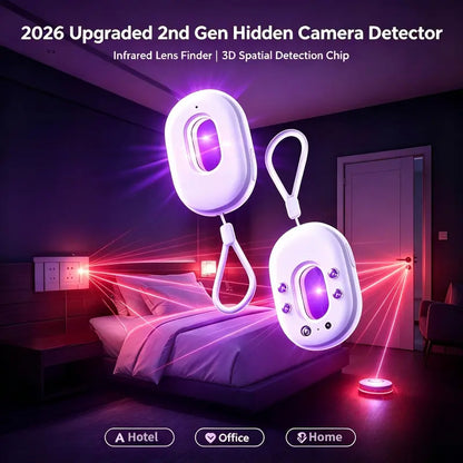 2026 Upgraded 2nd Gen Hidden Camera Detector with 3D Spatial Detection Chip