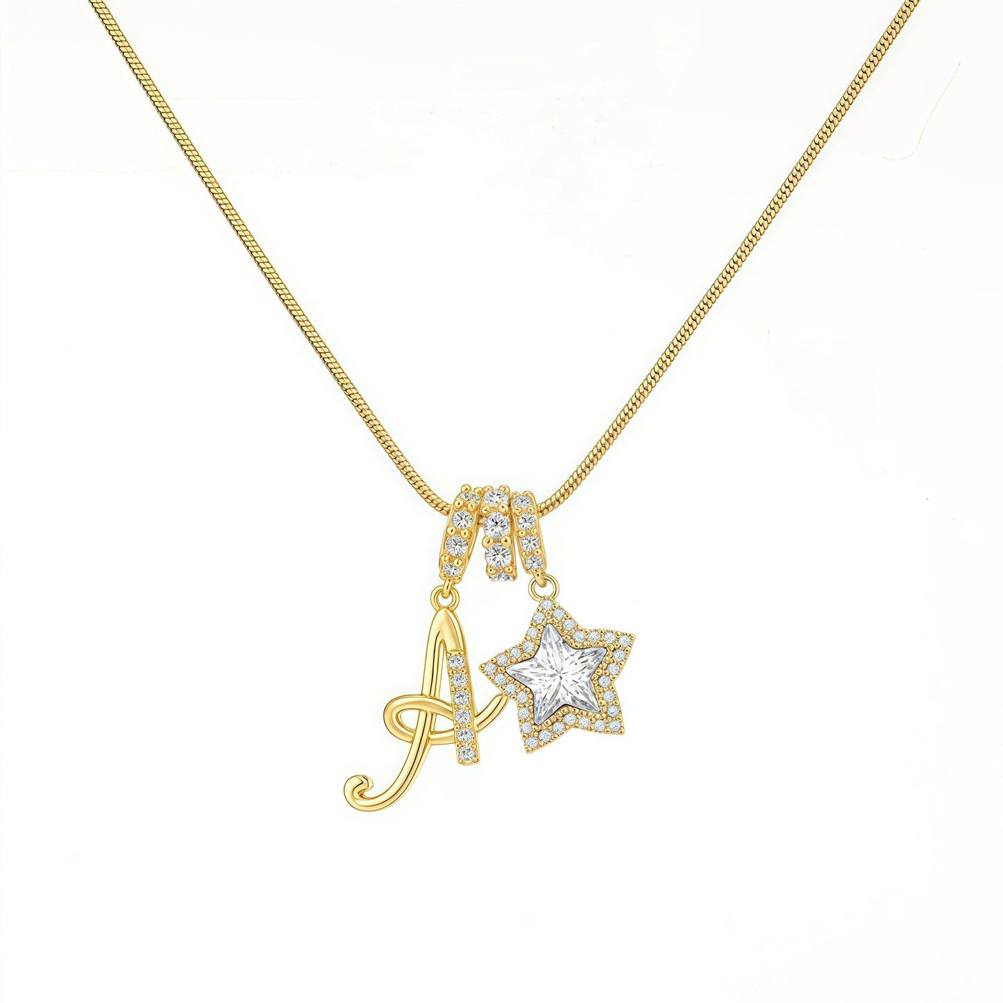 A-Z Letter Initial Necklace Pendant Jewelry Gift for Women & Girls
