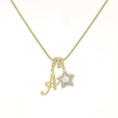 A-Z Letter Initial Necklace Pendant Jewelry Gift for Women & Girls