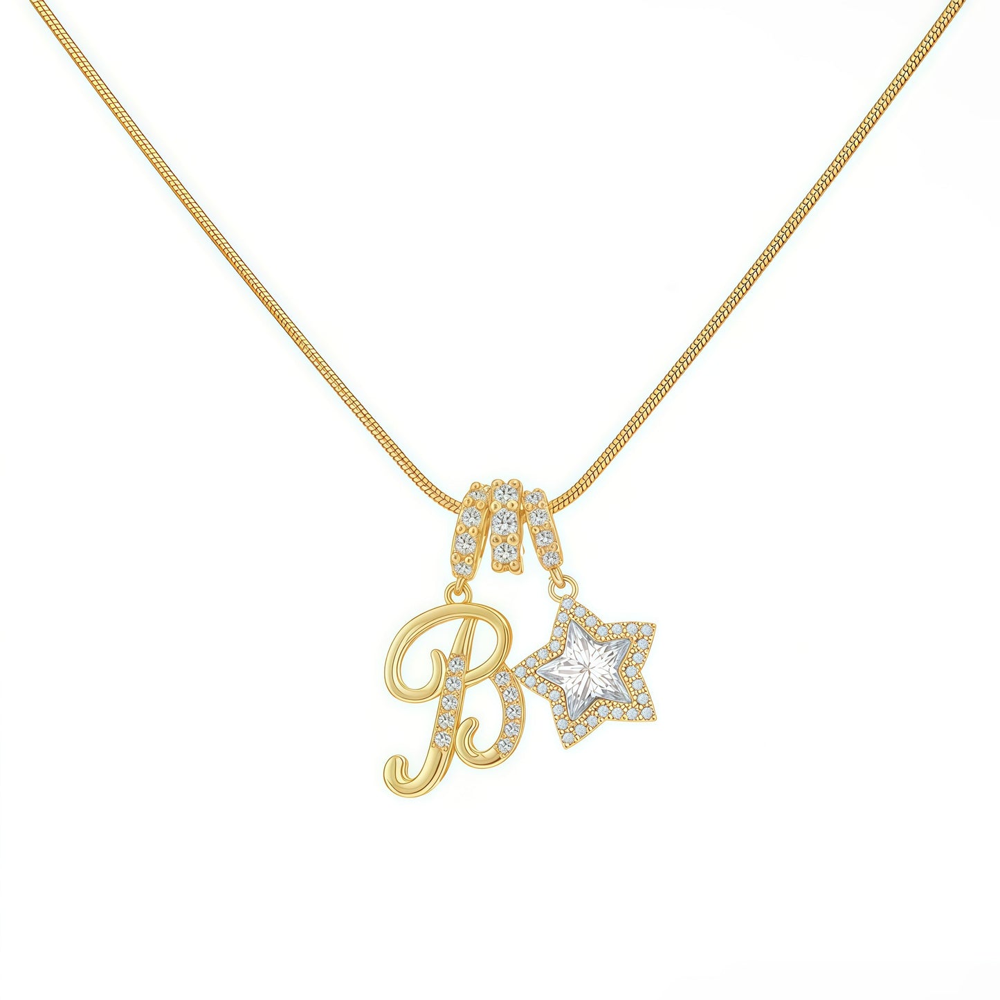 A-Z Letter Initial Necklace Pendant Jewelry Gift for Women & Girls
