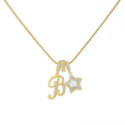 A-Z Letter Initial Necklace Pendant Jewelry Gift for Women & Girls