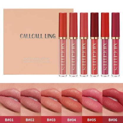 6Pcs Matte Liquid Lipstick Set Long Lasting Waterproof