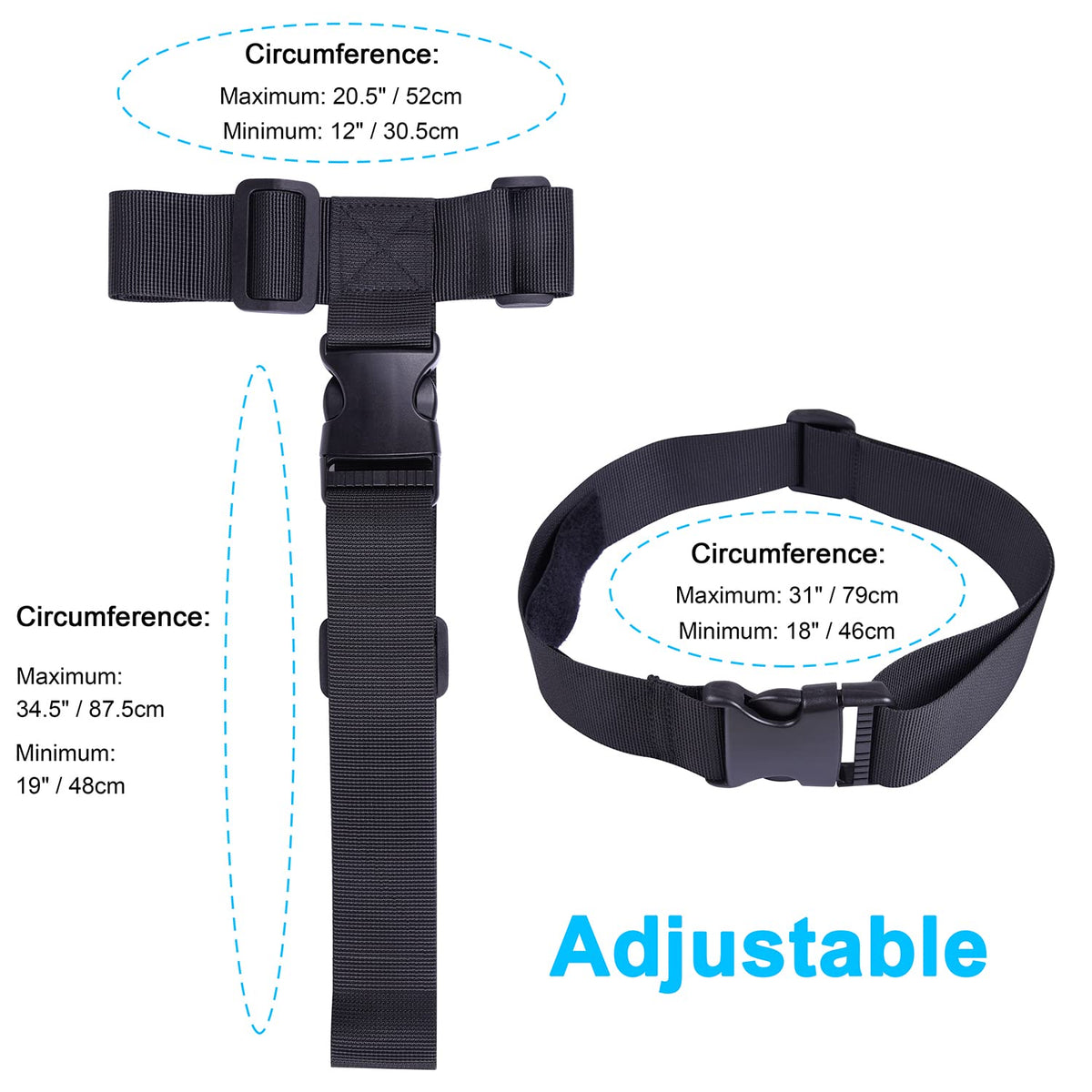 2 Pack Add a Bag Luggage Strap