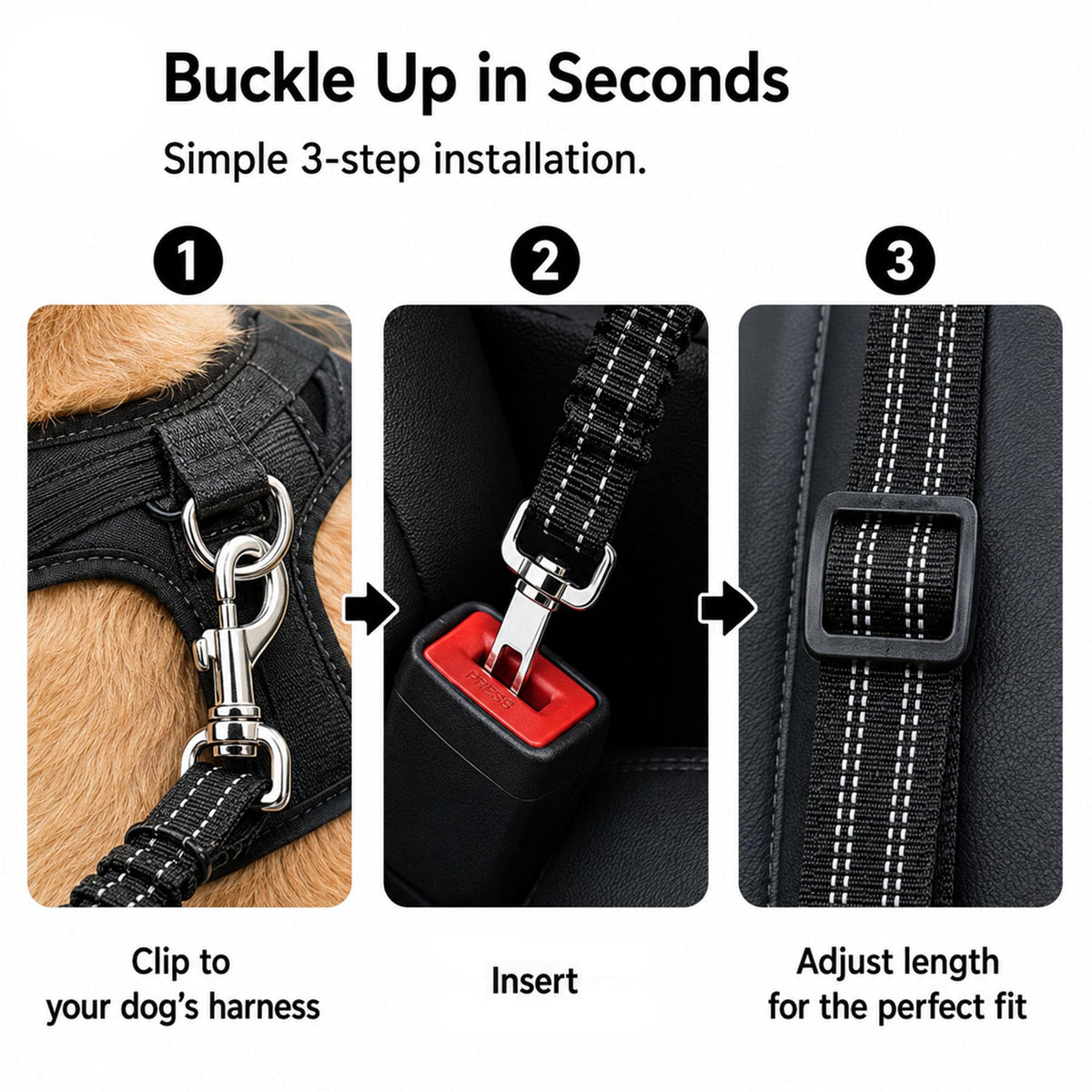 Dog Car Restraint Tether 2Pcs