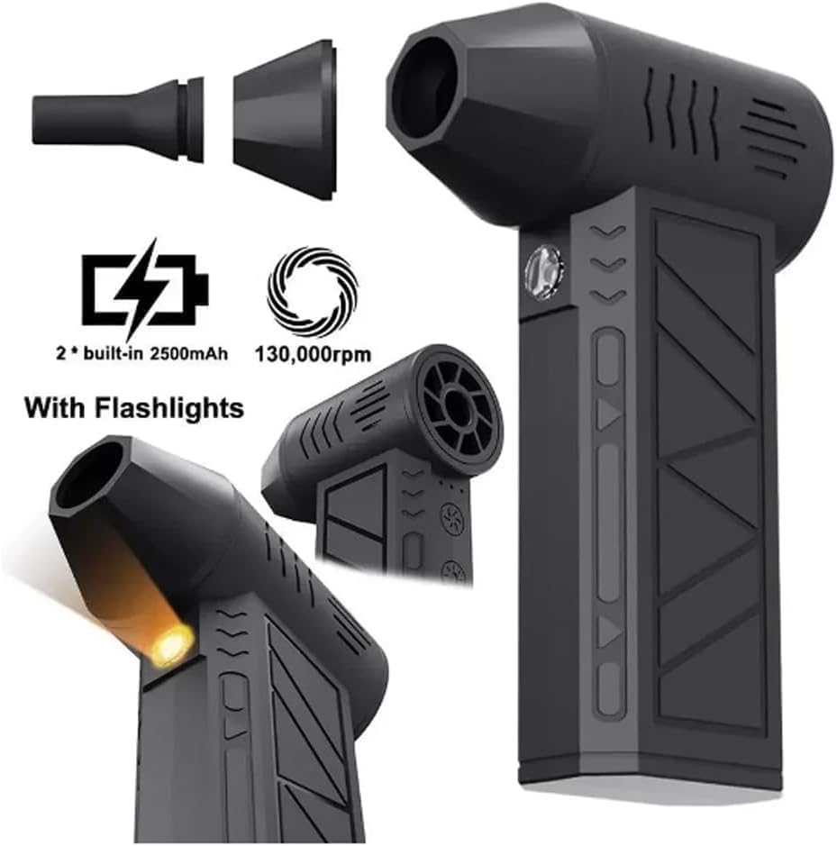 Compact Handheld 3 Speed Turbo Jetfan Fan for Outdoor Dust Cleaning