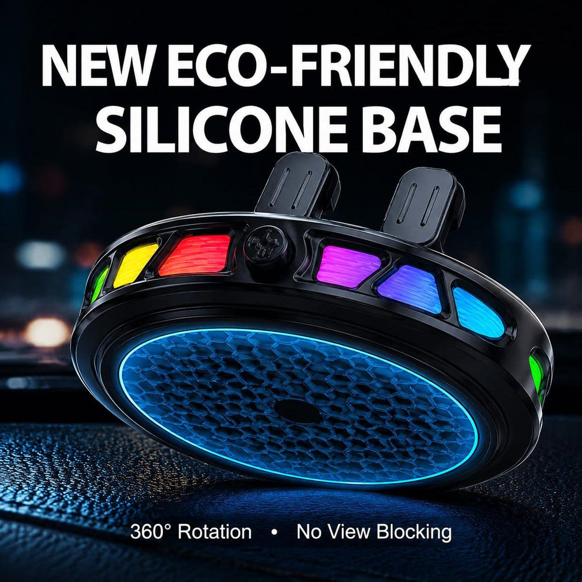15W MagSafe Car Mount Charger with 7-Color RGB Light