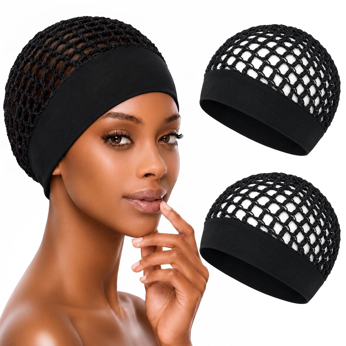 2Pcs Ultra-Wide Soft Band Crochet Hair Wrap