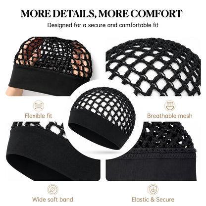 2Pcs Ultra-Wide Soft Band Crochet Hair Wrap