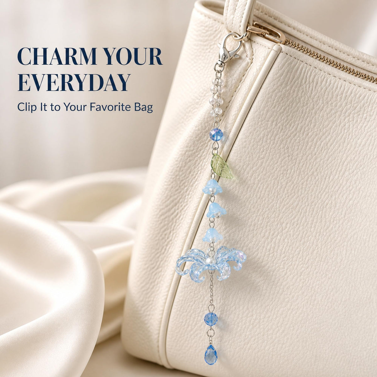 Floral Lily Car Charm for Rearview Mirror
