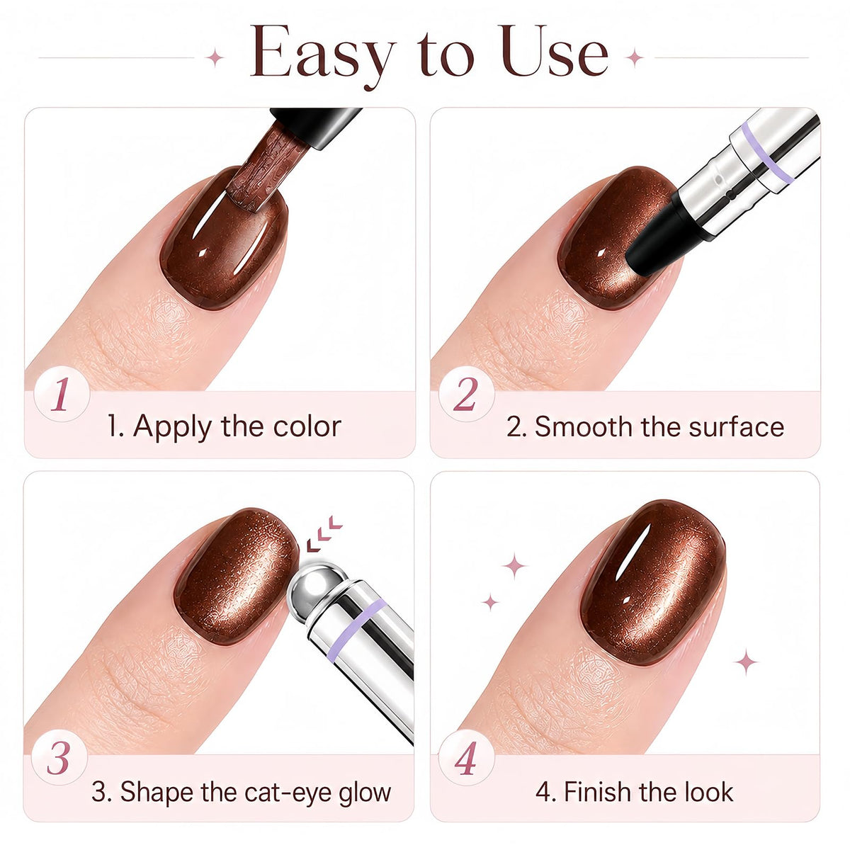 3-in-1 Cat Eye Care Gel Pen with Magnetic Bead