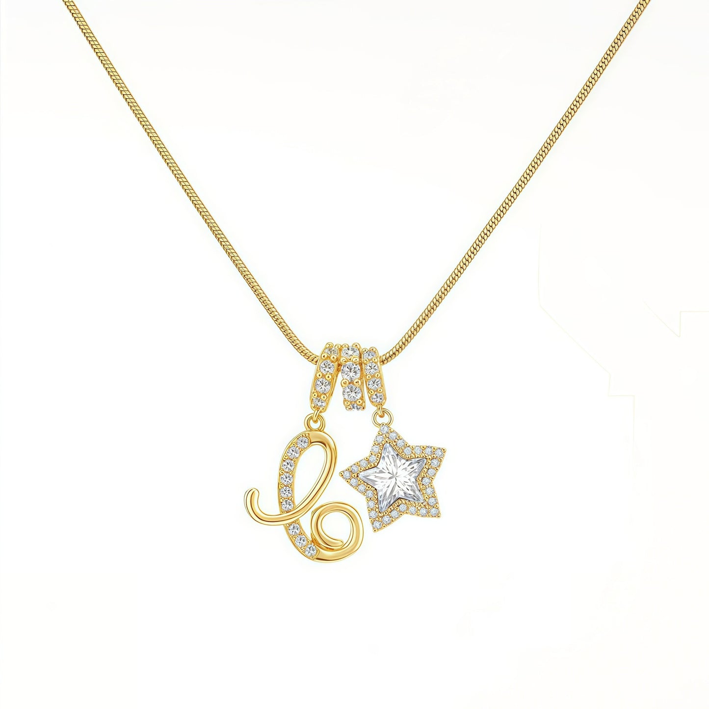A-Z Letter Initial Necklace Pendant Jewelry Gift for Women & Girls