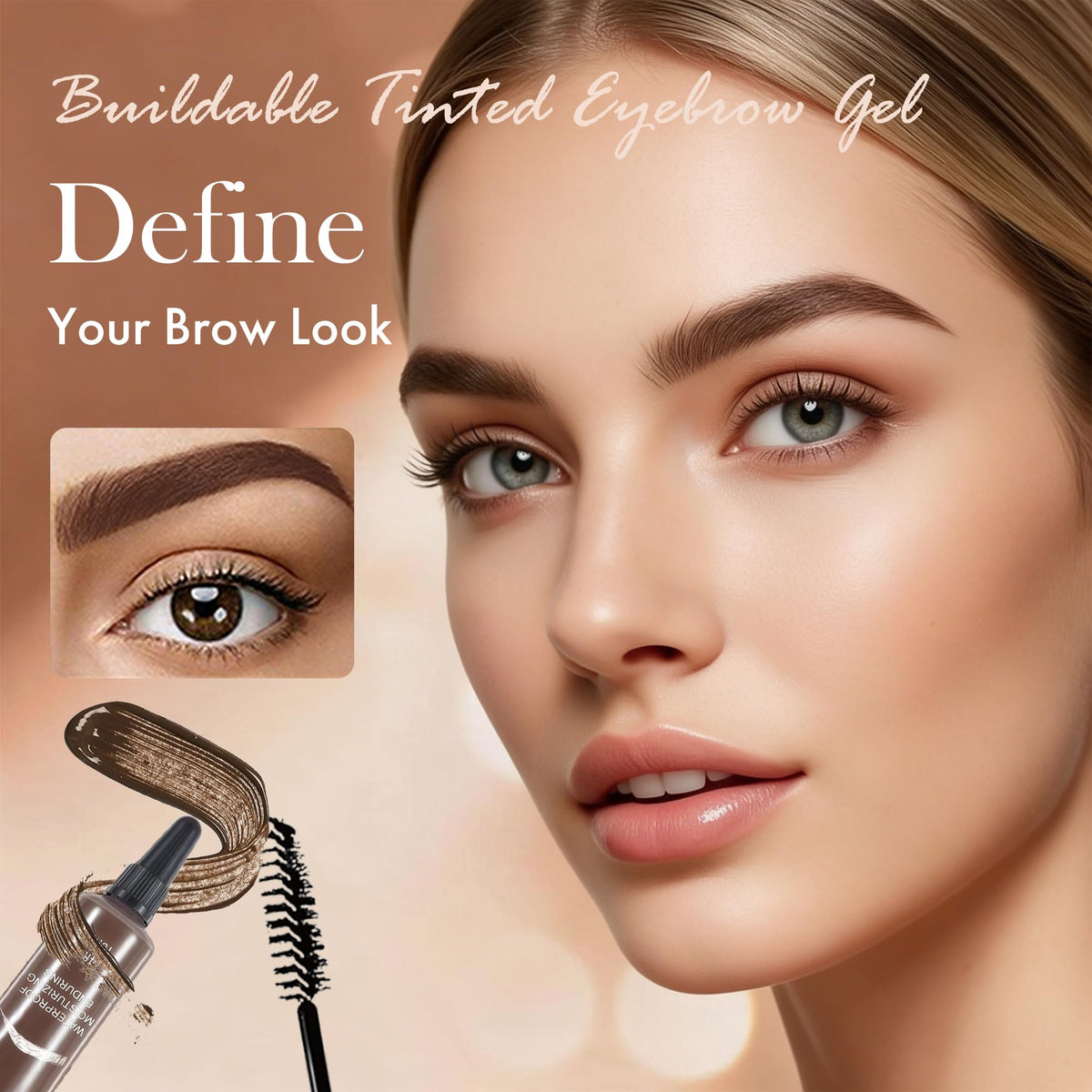 Eyebrow Dye Cream, Brow Tint Waterproof and Volumizing Long Lasting