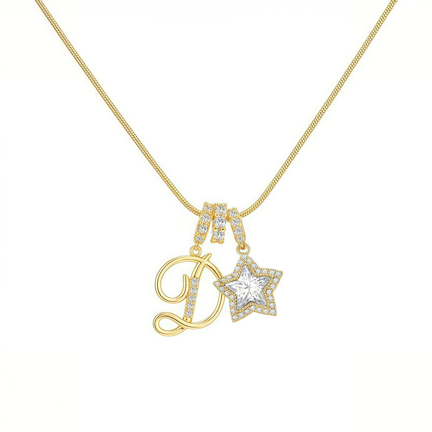 A-Z Letter Initial Necklace Pendant Jewelry Gift for Women & Girls