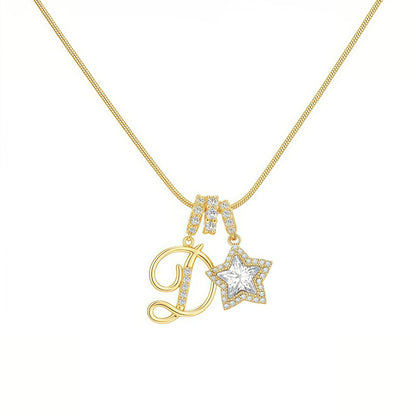 A-Z Letter Initial Necklace Pendant Jewelry Gift for Women & Girls