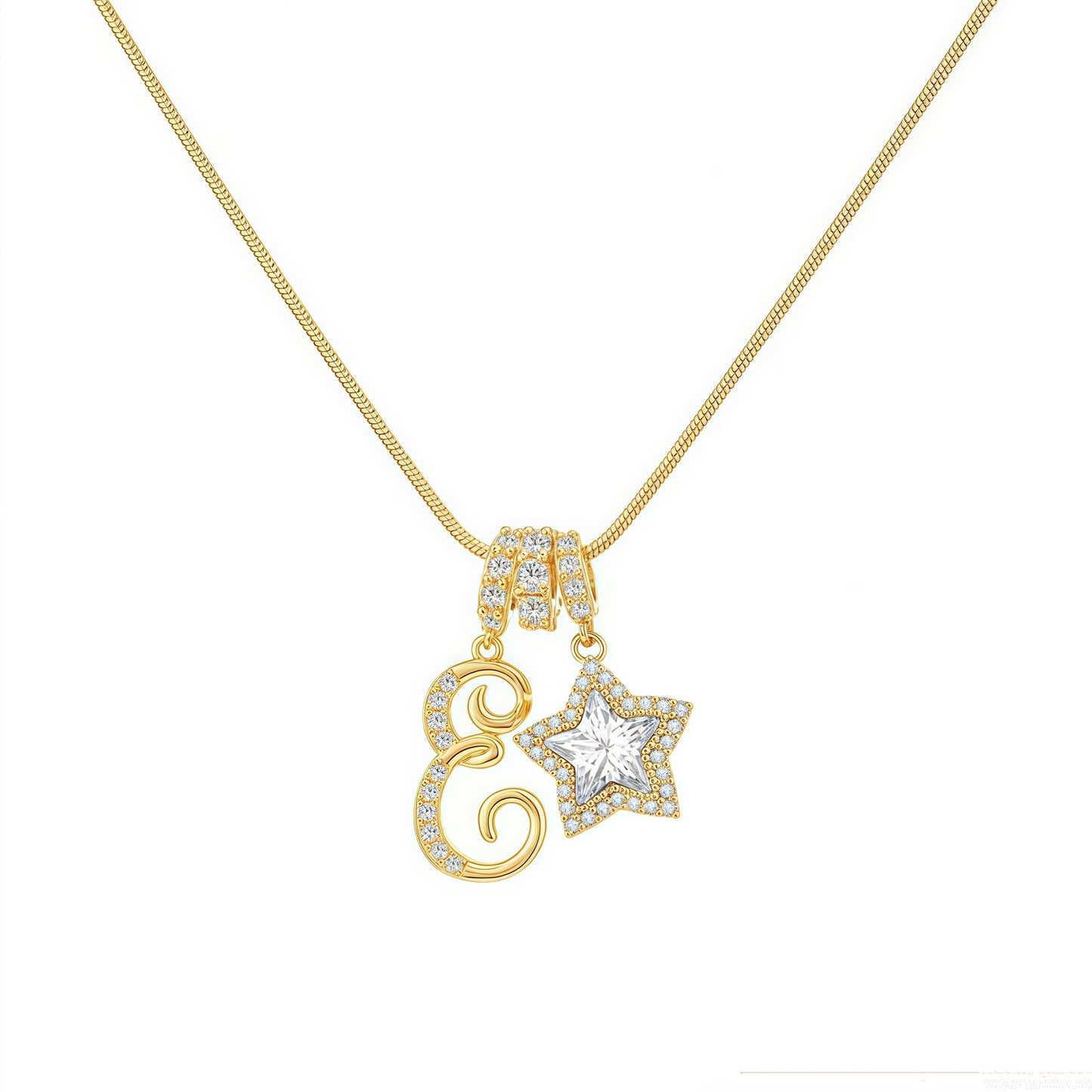 A-Z Letter Initial Necklace Pendant Jewelry Gift for Women & Girls