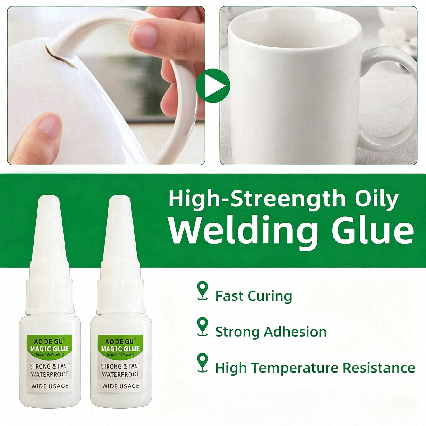 2 Pack High-Strength Oil-Based All-Purpose Super Glue