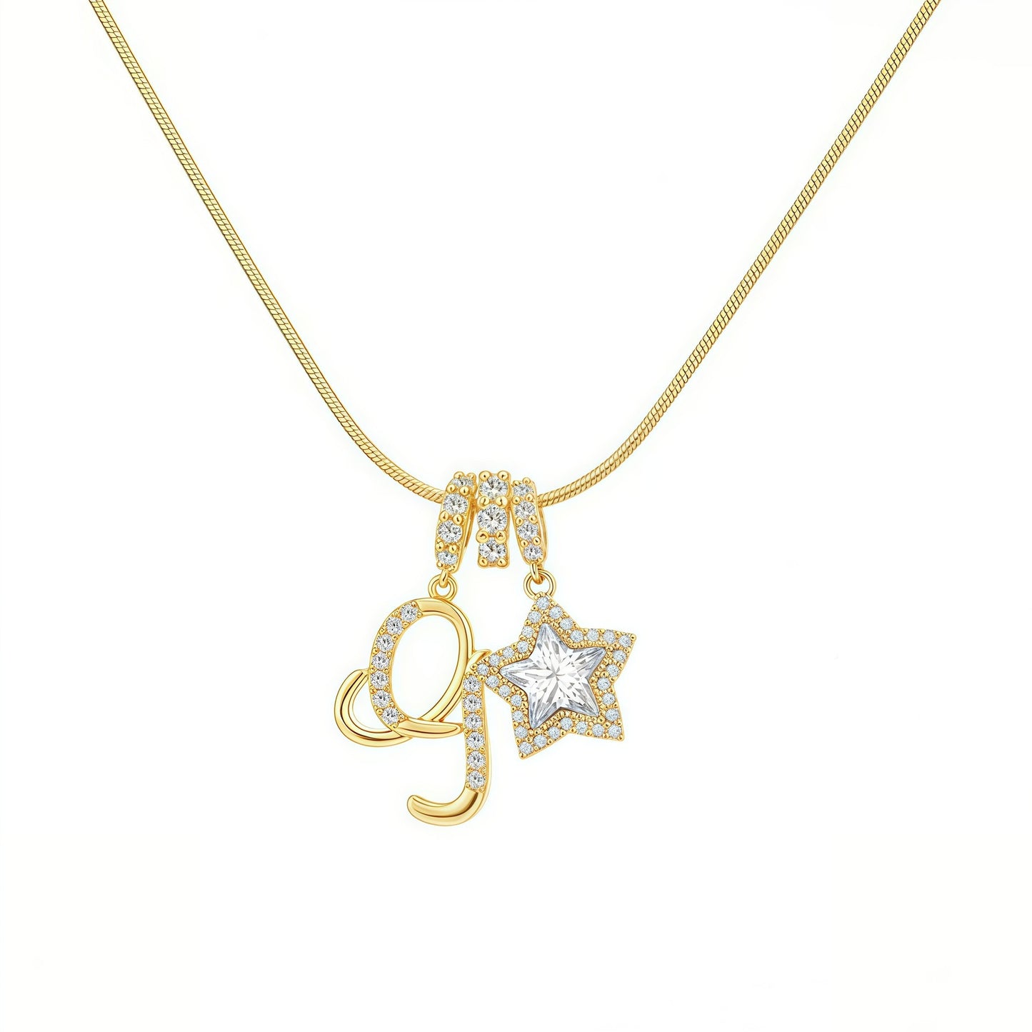 A-Z Letter Initial Necklace Pendant Jewelry Gift for Women & Girls