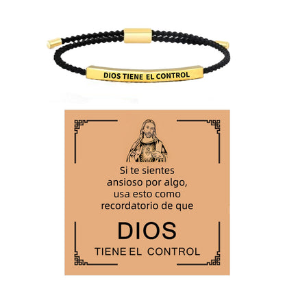 Dios Tiene El Control Bracelet for Women Men Christian Faith Bracelet