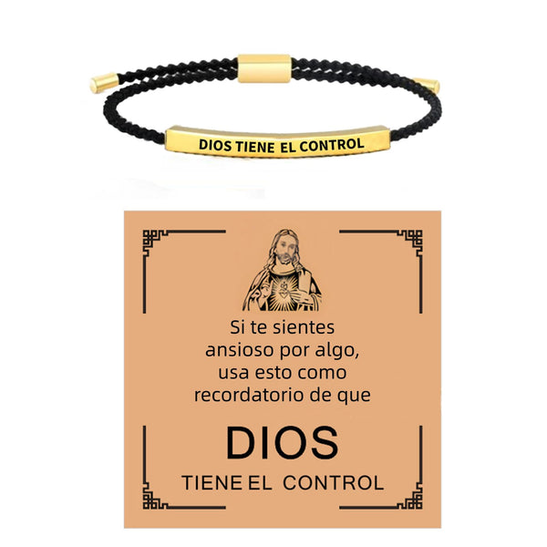 Dios Tiene El Control Bracelet for Women Men Christian Faith Bracelet