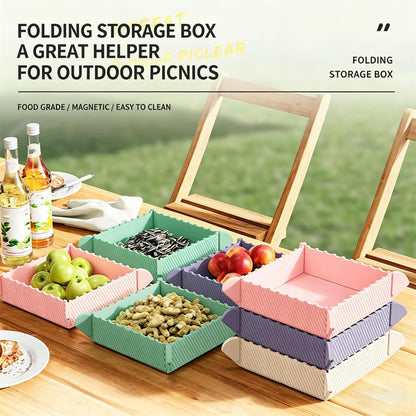 2-in-1 Magnetic Silicone Mat & Foldable Serving Tray