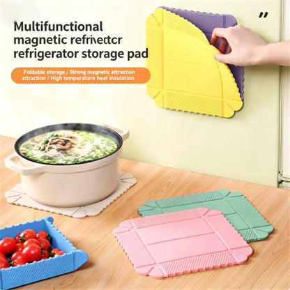 2-in-1 Magnetic Silicone Mat & Foldable Serving Tray