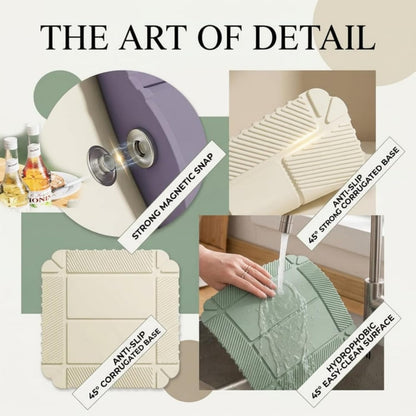 2-in-1 Magnetic Silicone Mat & Foldable Serving Tray