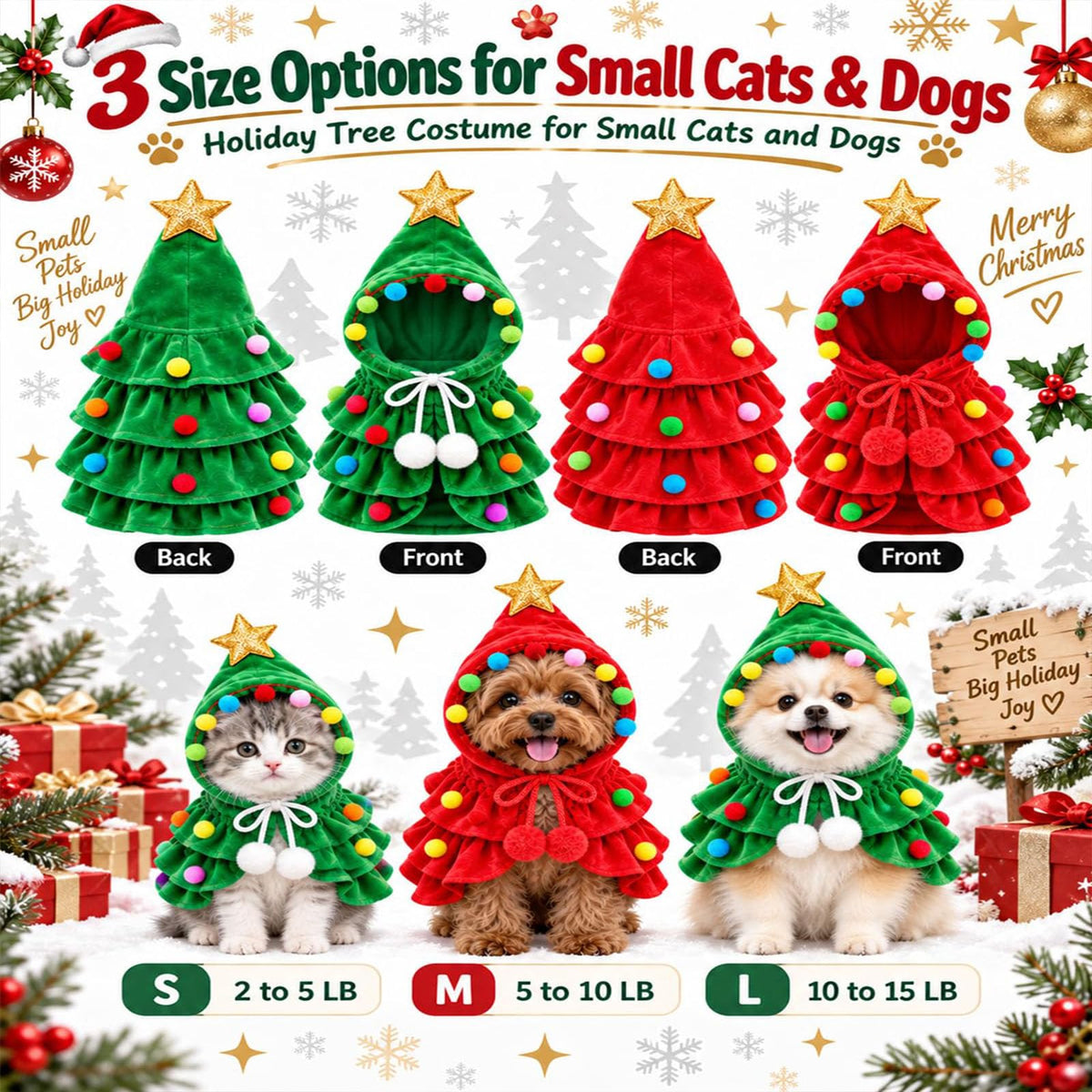 Christmas Dog Costume Reindeer Outfit